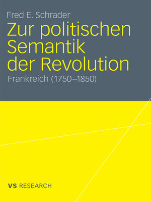 cover image of Zur politischen Semantik der Revolution